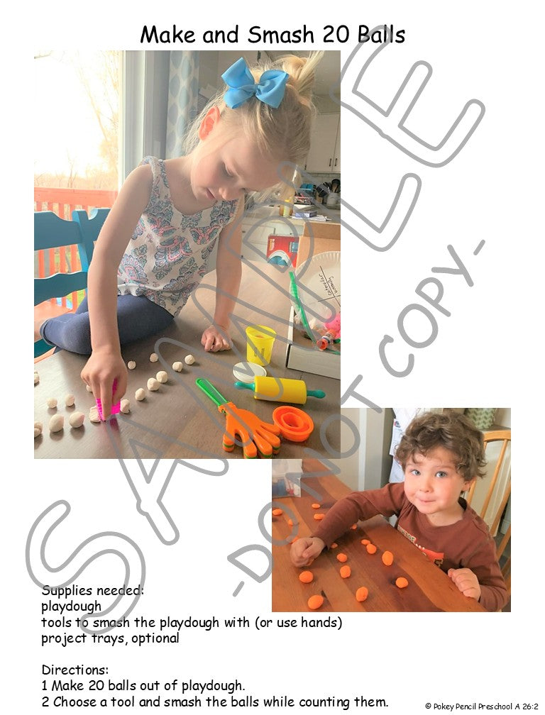 FREE Calendar A Week 26 - One full week of Preschool for free!