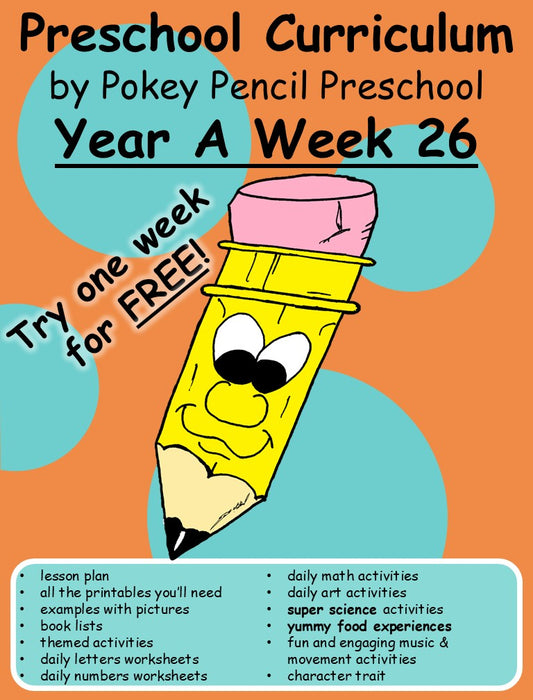 FREE Year A Week 26 - One full week of Preschool for free!