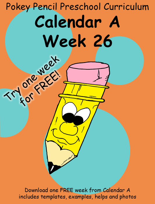 FREE PDF - Calendar A Week 26 - One full week of Preschool for free!